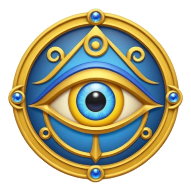 Wiz 101 casting sigil blue and yellow myth eye inspired school sticker