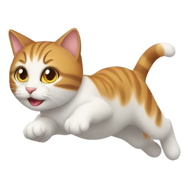 a flying cat sticker
