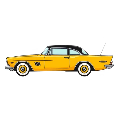 vintage classic car sticker