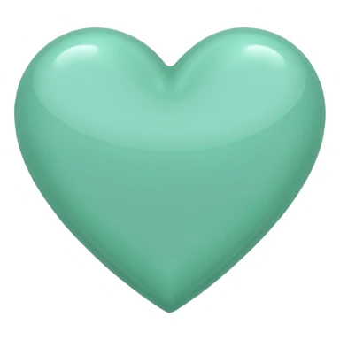 Mint green heart sticker