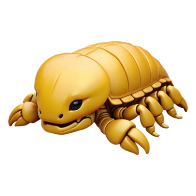 Meme-Worthy Cute Sleeping Emperor Scorpion Portrait Emoji, Head resting peacefully with a contented smile, showcasing a robust build and a luxuriously soft, textured exoskeleton, eyes gently closed in a serene, restful repose, Simplified yet hilariously adorable features, highly detailed, glowing with a soft, drowsy light, high shine, relaxed and utterly lovable, stylized with an air of playful laziness, soft glowing outline, capturing the essence of a sleeping scorpion that feels destined to become the next viral sensation of adorable rest! sticker