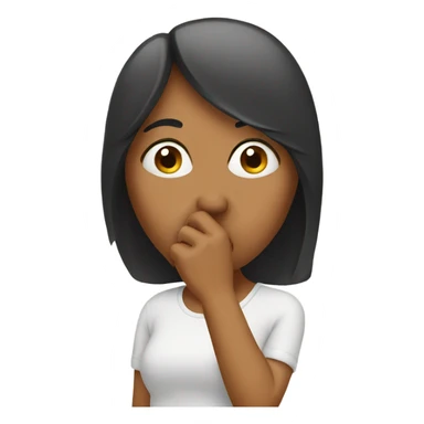 Lady holding nose  sticker