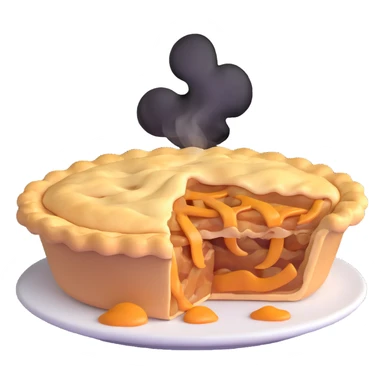 steaming apple pie with cinnamon sticker