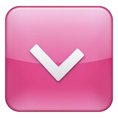 Pink check mark in a square sticker