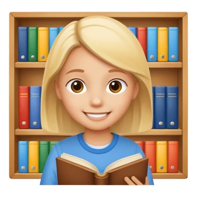 Child + picture book, Library Visitor. sticker