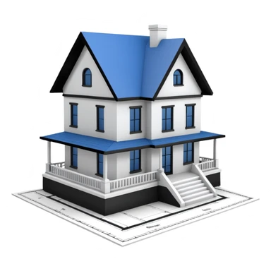 architect blueprints of a house  sticker