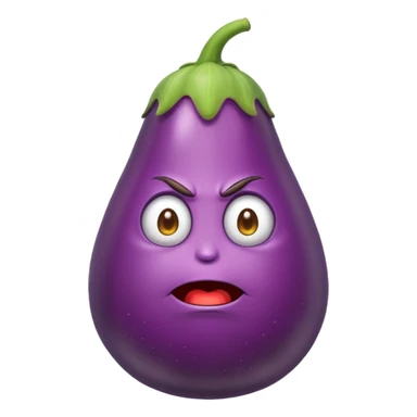angry eggplant  sticker