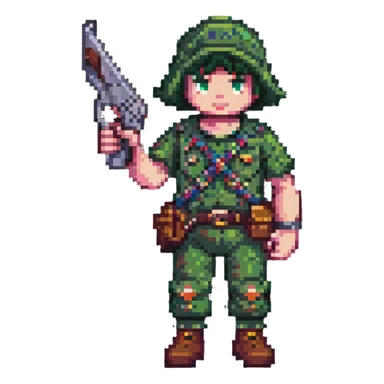 Doddieman character with gun sticker