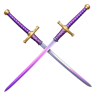 glitter purple and pink katana sticker