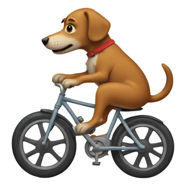 Dog riding a bike sticker
