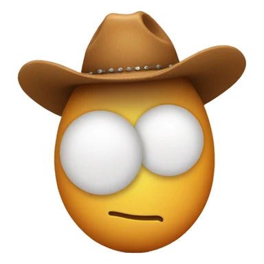 Egg wearing a cowboy hat  sticker