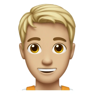 skinny guy with short hair acne and braces sticker