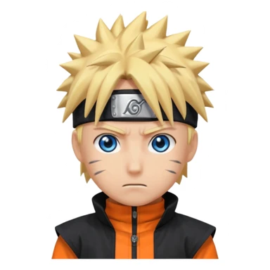 Create a Naruto emoji for a teams chat but make it more original to the anime style sticker