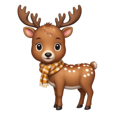 reindeer baby  cute, full body scarf  sticker