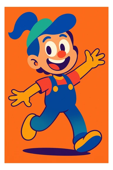 a character similar to the reference image, vibrant toon style, variation 4 sticker