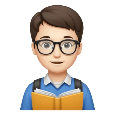 nerd kid museum tourist sticker