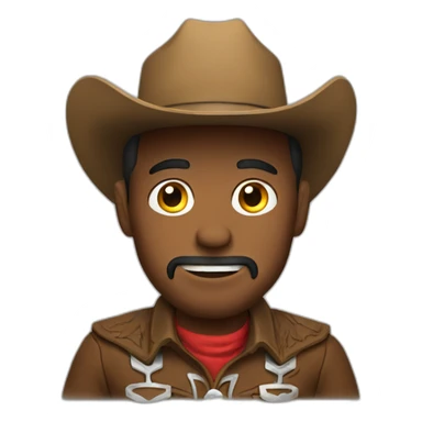 Cowboy using ipad sticker