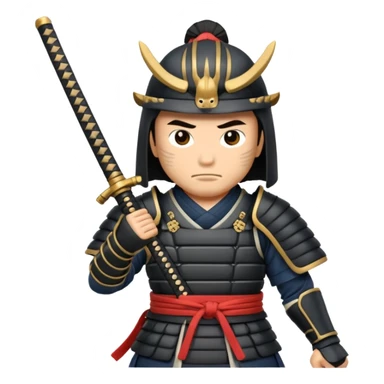Samurai ready for action sticker