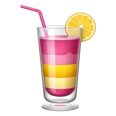 pink and yellow color drink  sticker
