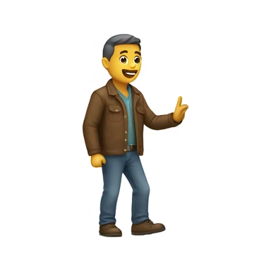 A man exit the door sticker