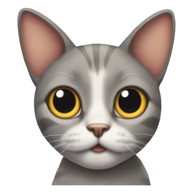 A cat with really big ears and one eye sticker