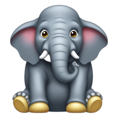 An elephant with the Mario suit saying "chokbar" sticker