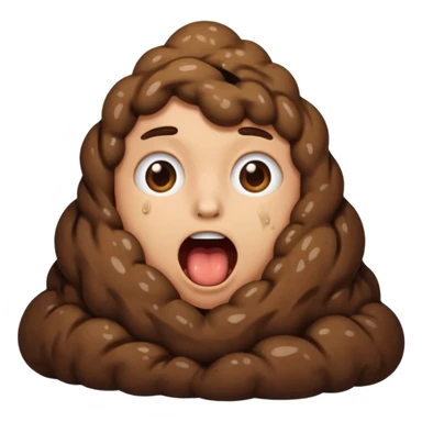 Poo coming out of the mouth sticker