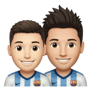 Prime noodle hair ronaldo and prime 2012 messi Smiling in one Photo  sticker