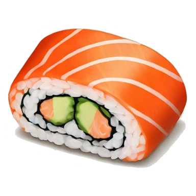 salmon maki roll sticker
