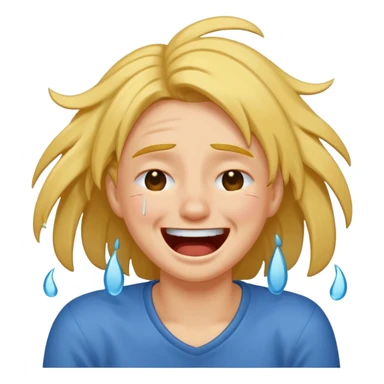 Laugh crying ripping hair out sticker