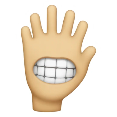 hand covered mouth sticker