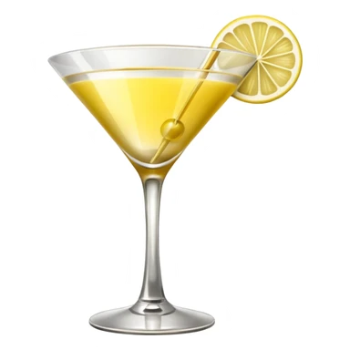 golden elegant cocktail in martini glass sticker