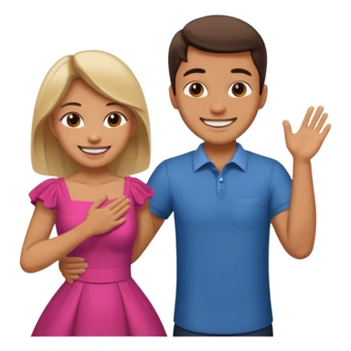 A Man Slapping a woman on her butt sticker