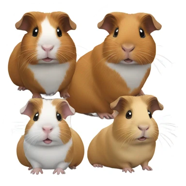 4 Guinea pigs sticker