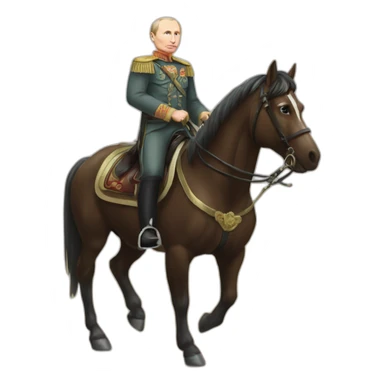 Putin monta a caballo sticker