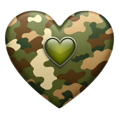 Corazón con estampado militar sticker