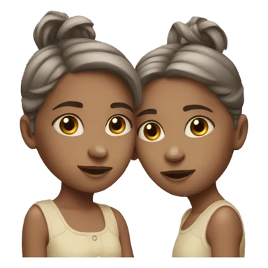 Girl twins sticker