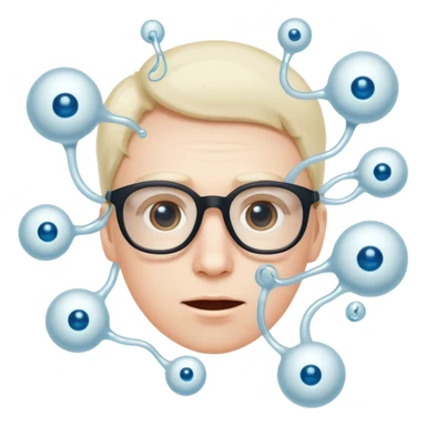 Esperma com rosto nerd sticker