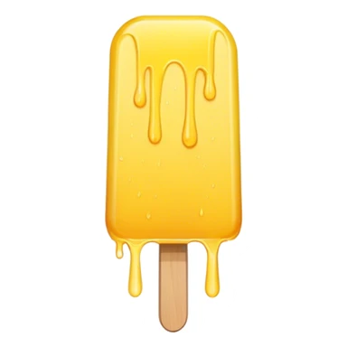 Thin yellow popsicle dripping  sticker