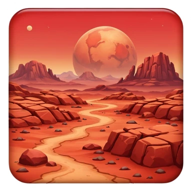 Mars planet sticker
