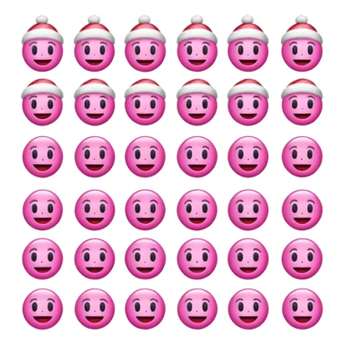 Aesthetic pink Christmas emojis sticker