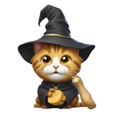 Dave the magical cheese wizard (It's a cat) sticker