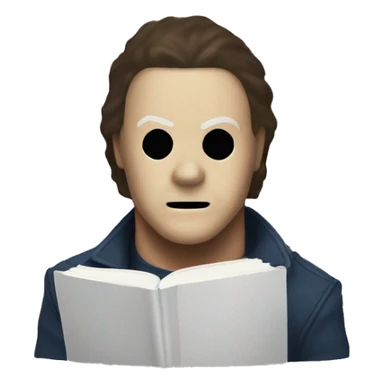 Michael Myers with a Christmas tree sticker