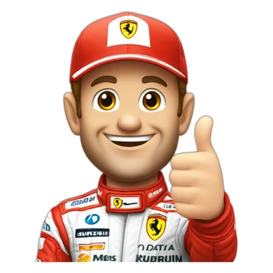 rubinho-barrichello-ferrari-thumbs-up sticker