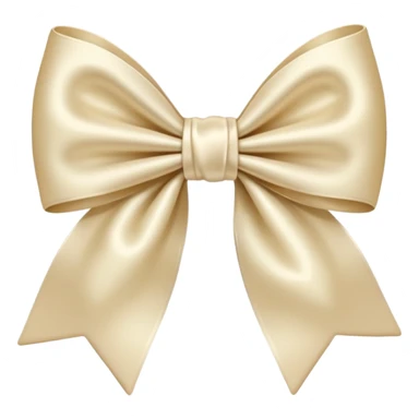 Really light cream bow sticker