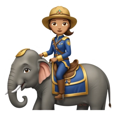 lady Rider on elephant sticker