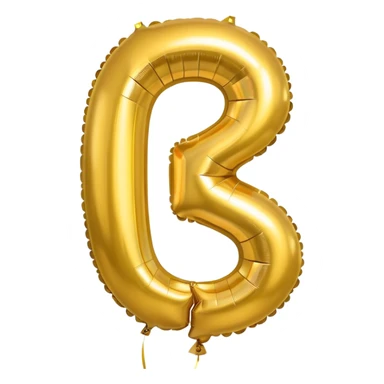 0 number in gold balloons sticker