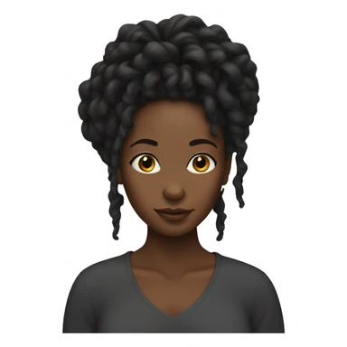black girl with locs sticker