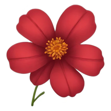 red flower sticker