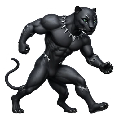 Real black panther walking impassive sticker